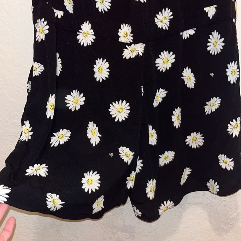 Kate Spade Black Daisy Dot Crepe Romper - Picture 9 of 16